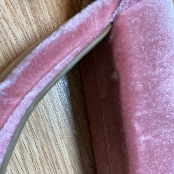 Lulu's Pink Velvet Ankle Strap Heels - Picture 7 of 7